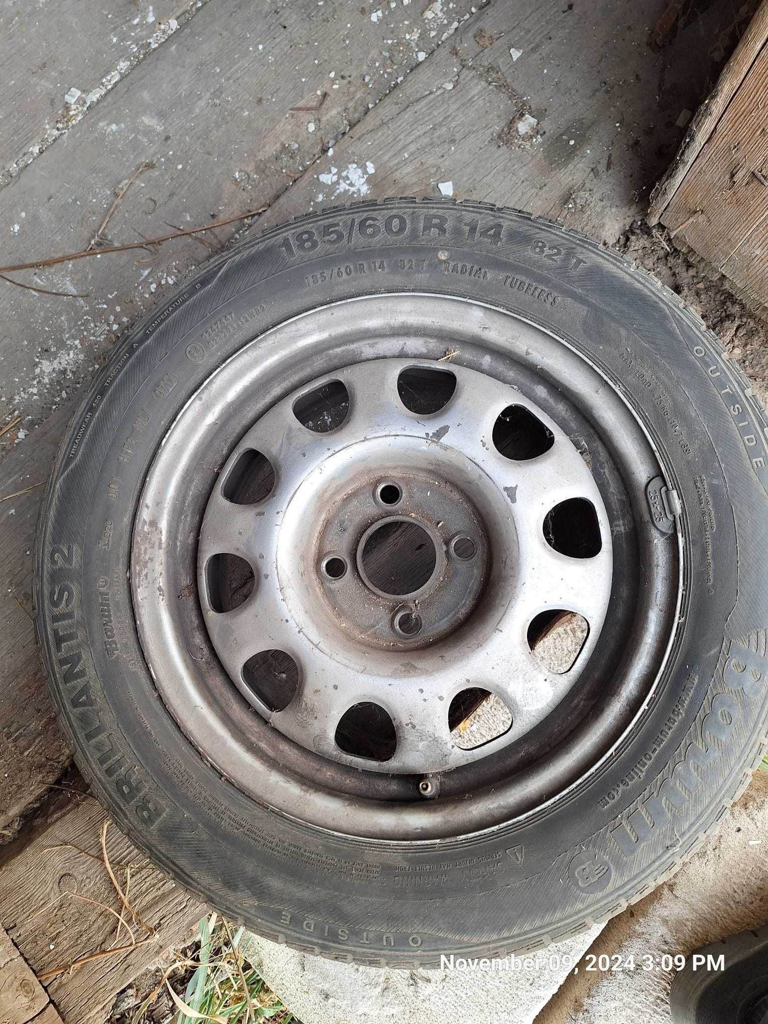 Set Jante + Cauciucuri VW Vento Golf 185/60 R14