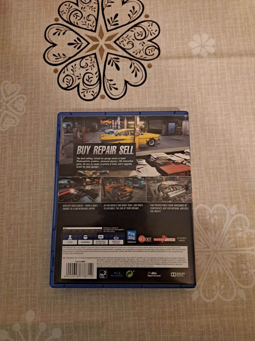 Vând ,,Car Mechanic Simulator" PS4