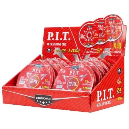 Диск отрезной по металлу и нерж. стали P.I.T. DRUA ACTW01-1250C 10шт