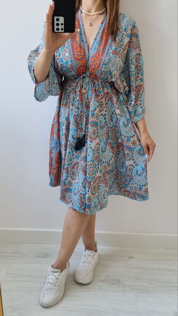 Rochie mătase indiană, imprimeuri disponibile