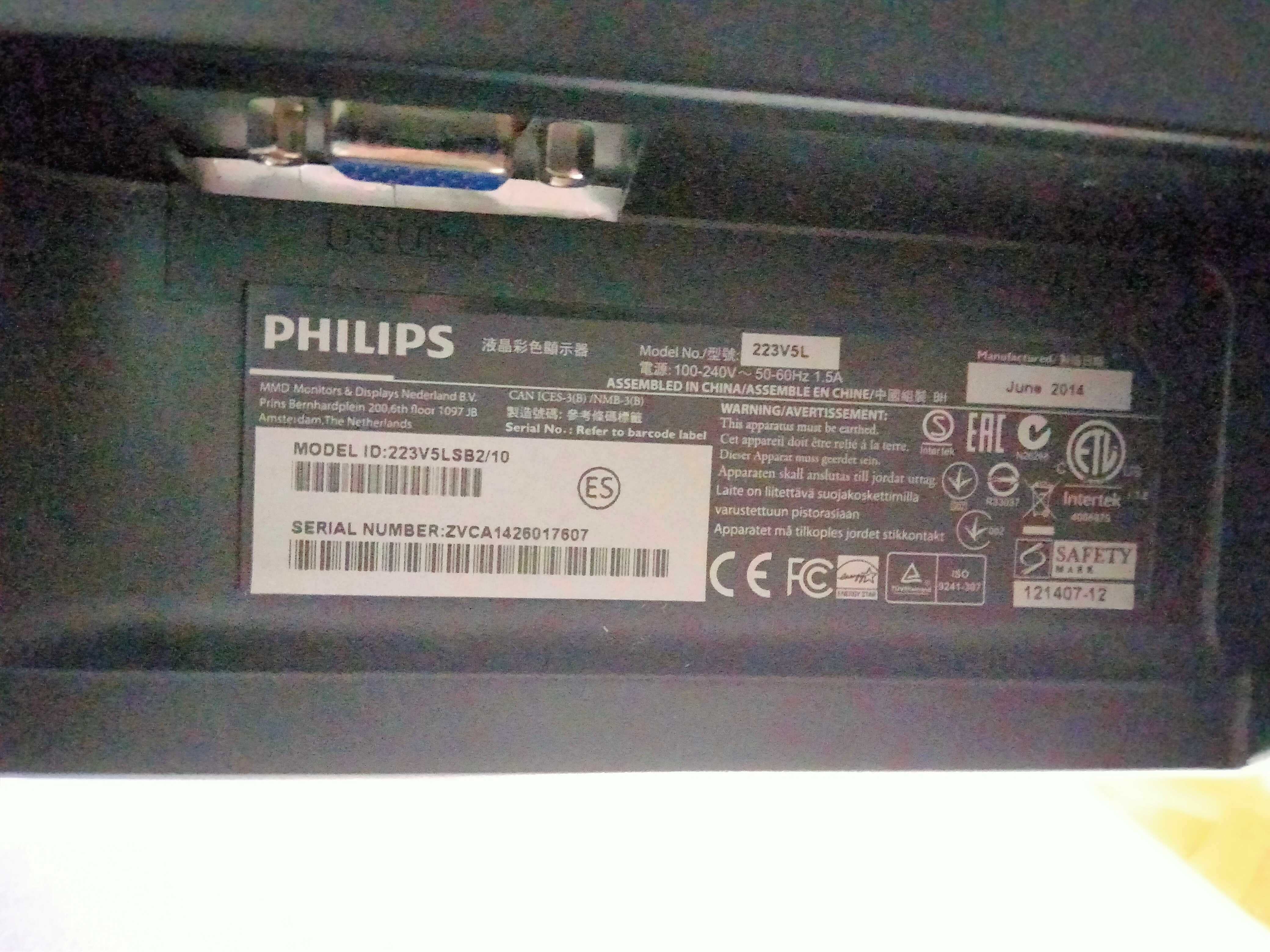 Monitor Phillips 223V 21.5"