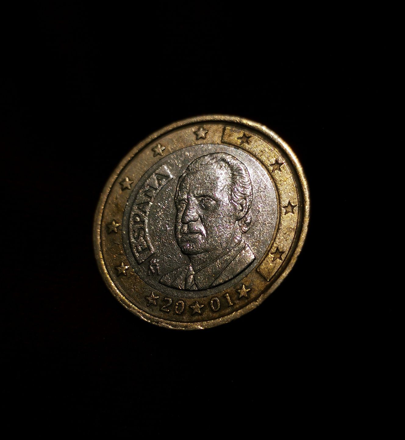 Monedă 1 Euro (€), Spania, Juan Carlos I, 2001