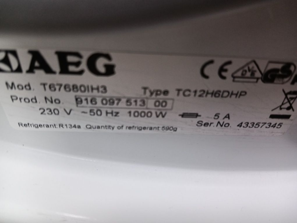 Сушилня с термопомпа Аег Aeg Protex Plus 8 кг.А+++ 24 месеца гаранция!