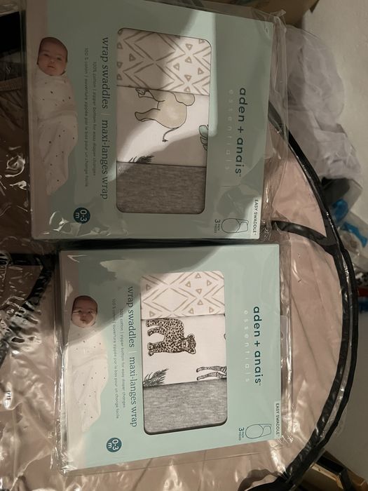 Пелени за повиване 2 комплекта чисто нови от органичен памук