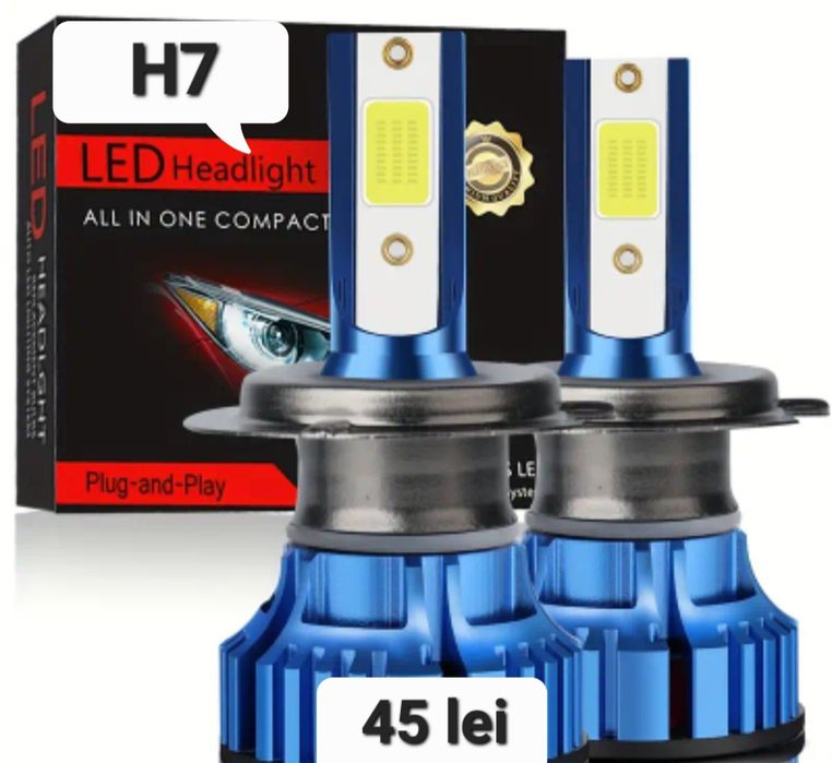 Becuri LED H7 Canbus 20000LM set 2buc