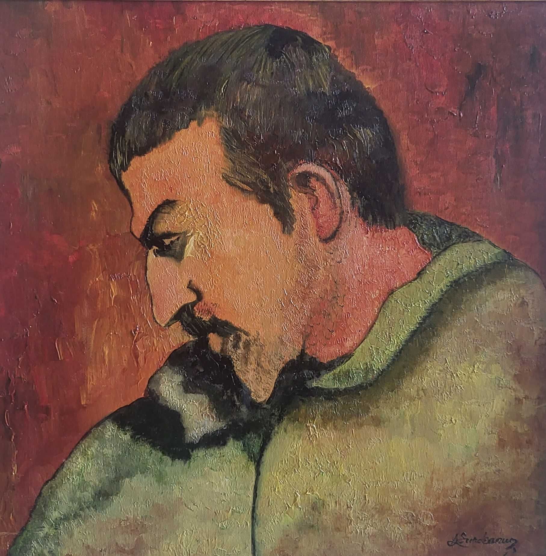 Pictura noua, copie autoportret Paul Gauguin, pictor roman consacrat