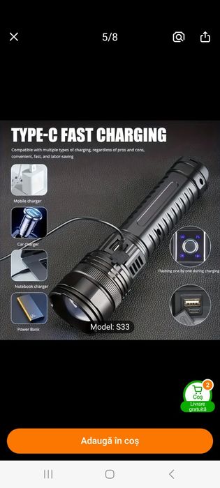 Lanterna vanatoare, S33 ultra performanta de umar