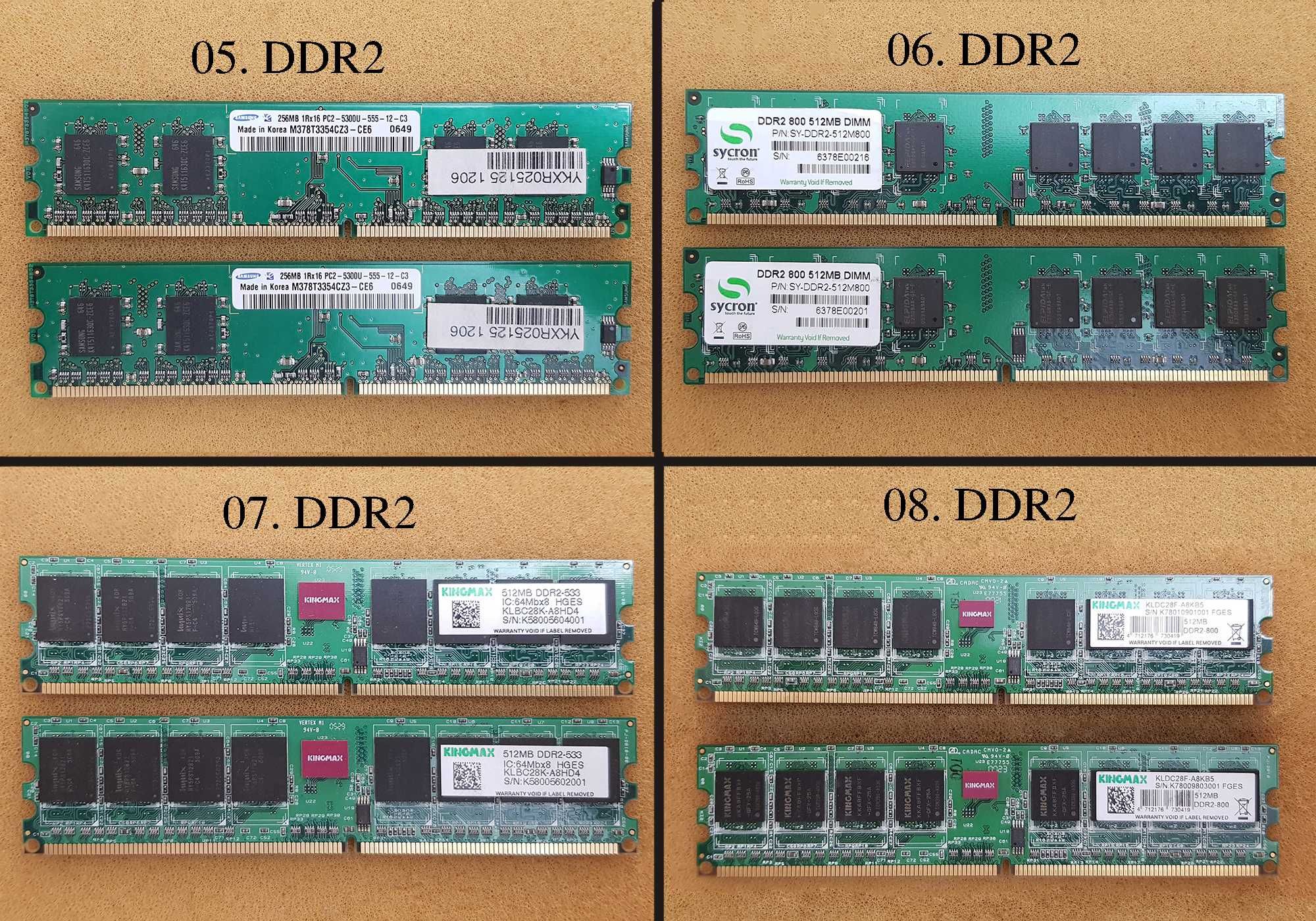 Lot de Memorii RAM pentru PC - DDR1 + DDR2 + DDR3