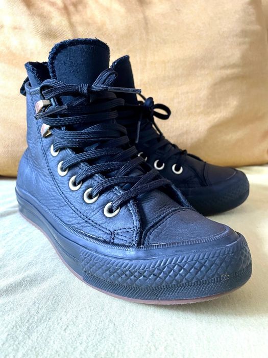 Vând Sneachers Converse damă, piele naturală, negre, mărimea 35