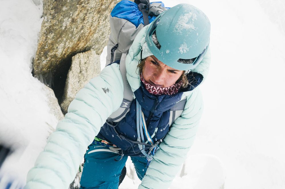 Geacă umplutură din puf Alpinism Albastru - produs resigilat Decathlon