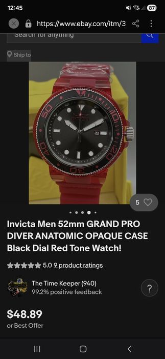 Часы мужские INVICTA