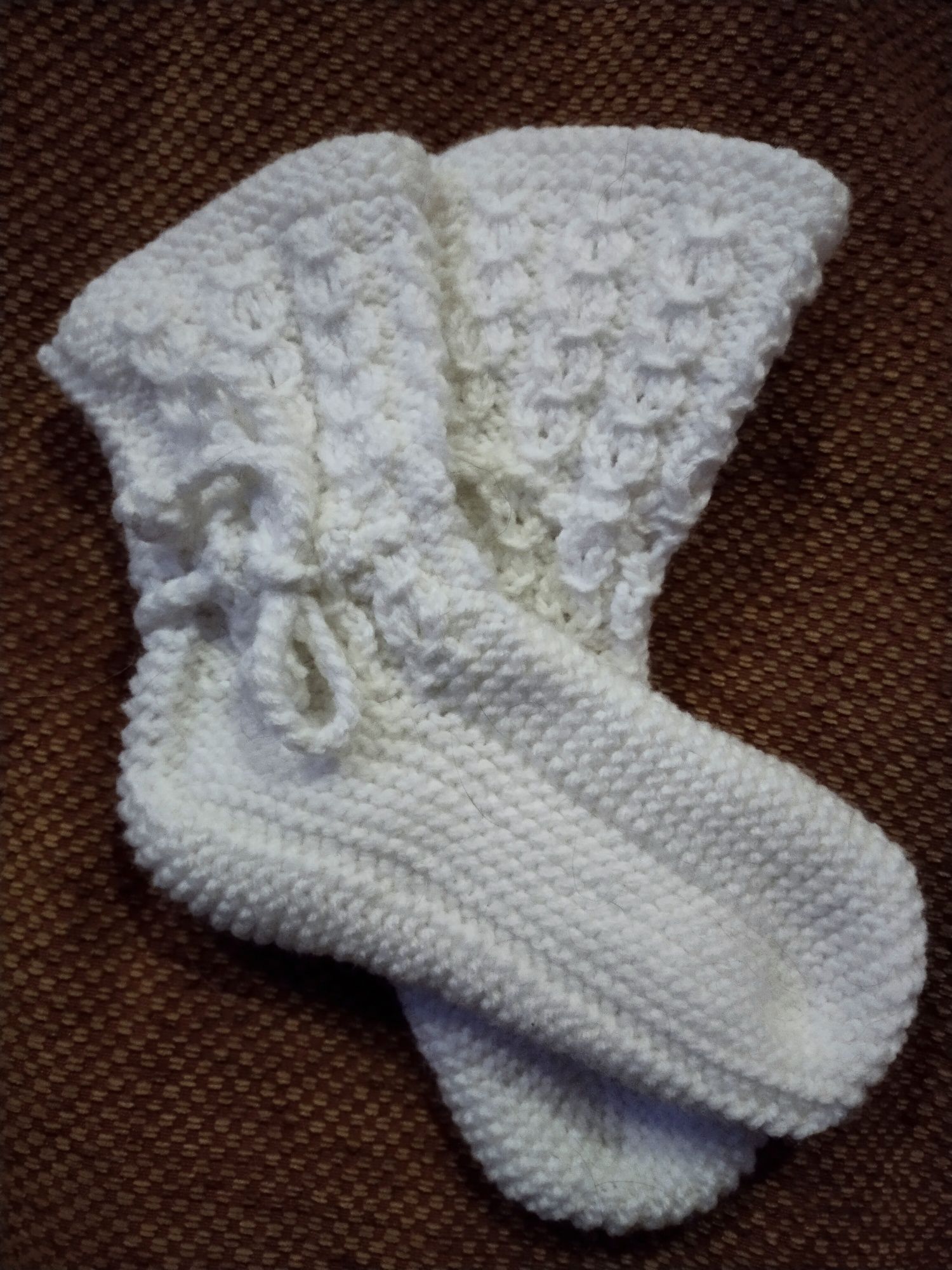 Вязаные носочки на зиму