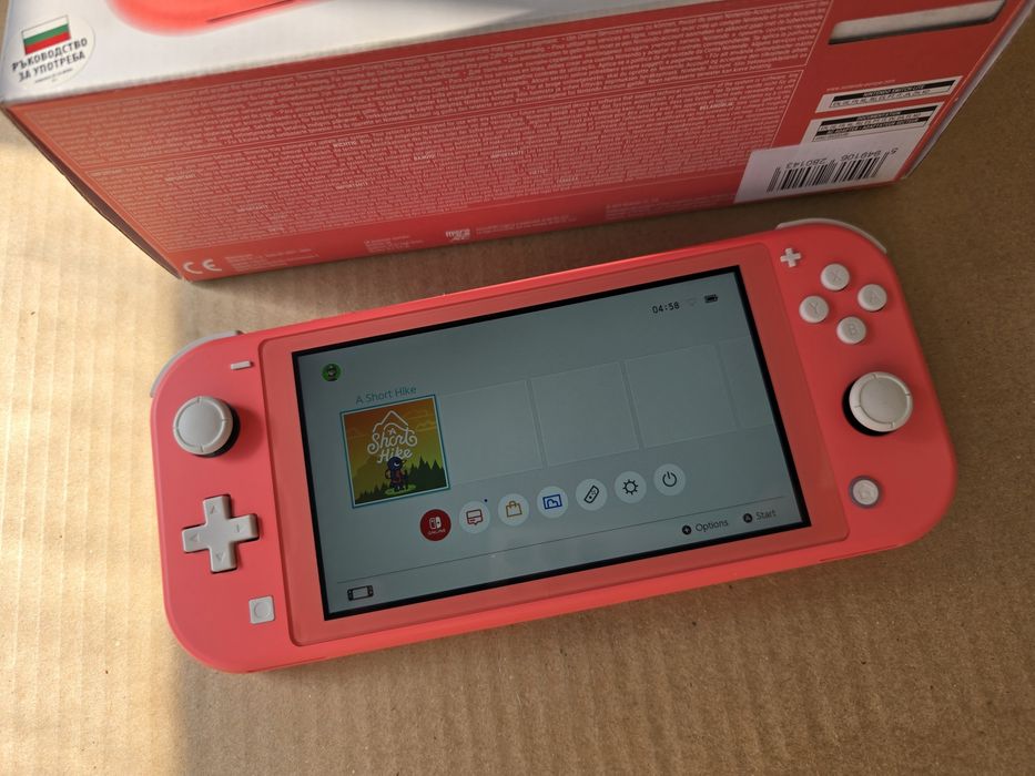 Nintendo Switch Lite Pink+ 128гб карта памет + чип