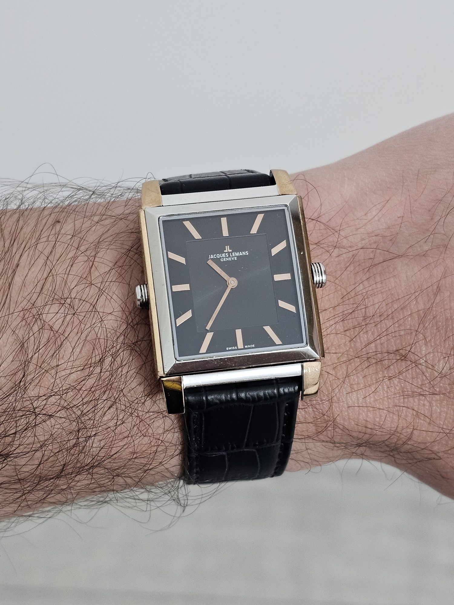 Ceas Jacques Lemans Tank Reverso Two Face Quartz Vintage cu defect