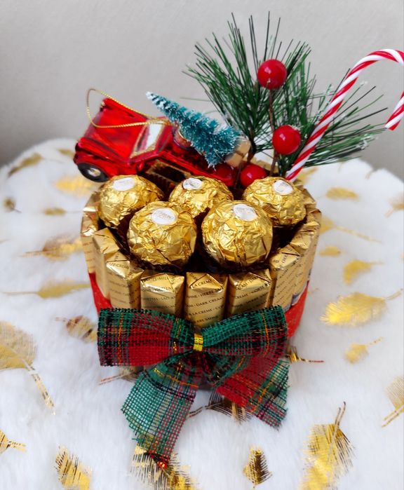 Коледен подарък с бонбони