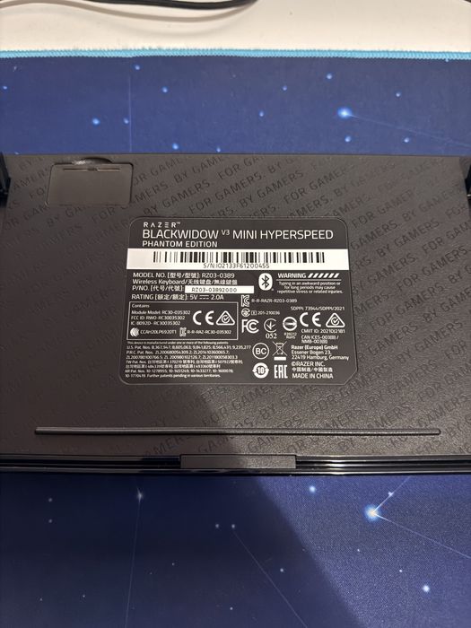 Razer blackwidow V3 mini hyperspeed phantom edition