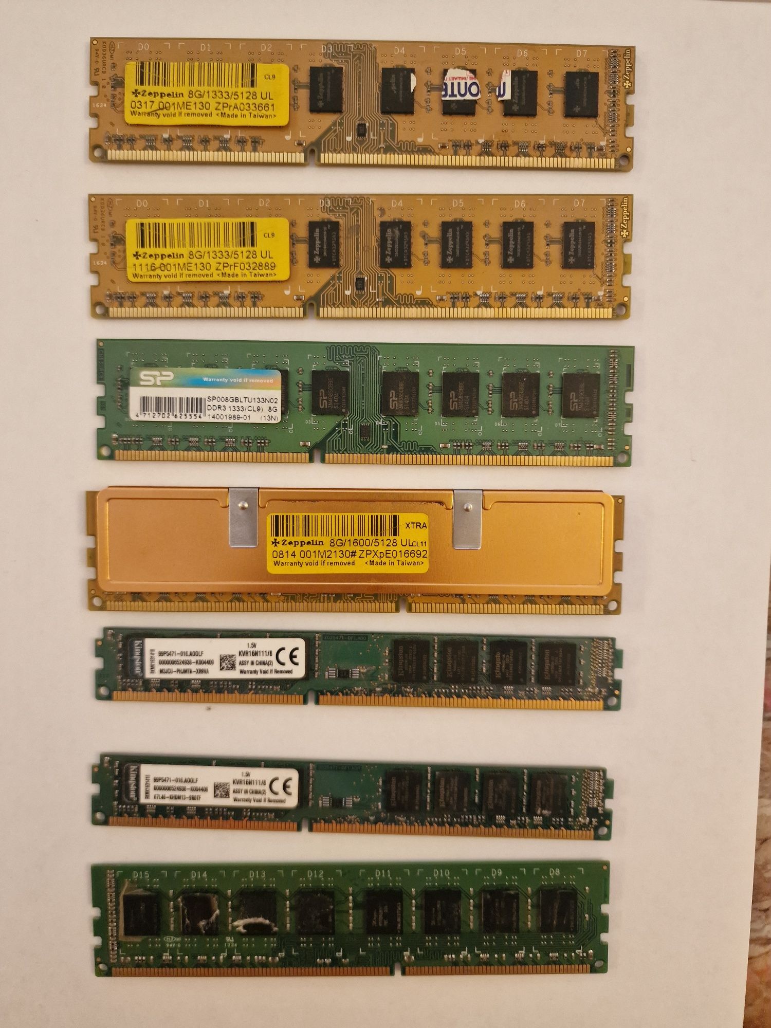 Продам Озу zeppelin  DDR3  8 gb= 1800 тнг. Zeppelin DDR4 8 gb =3500