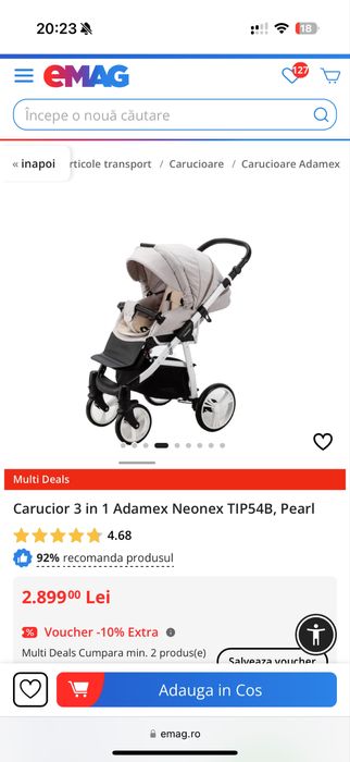 Carucior 3 in 1 Adamex Neonex