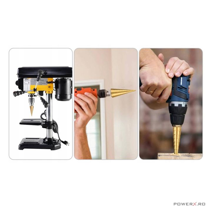 Set 3 burghie conice, 4-32 mm, Verke