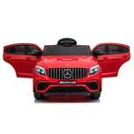 Masinuta electrica Mercedes GLC63s 70W 12V cu Scaun Tapitat #Rosu