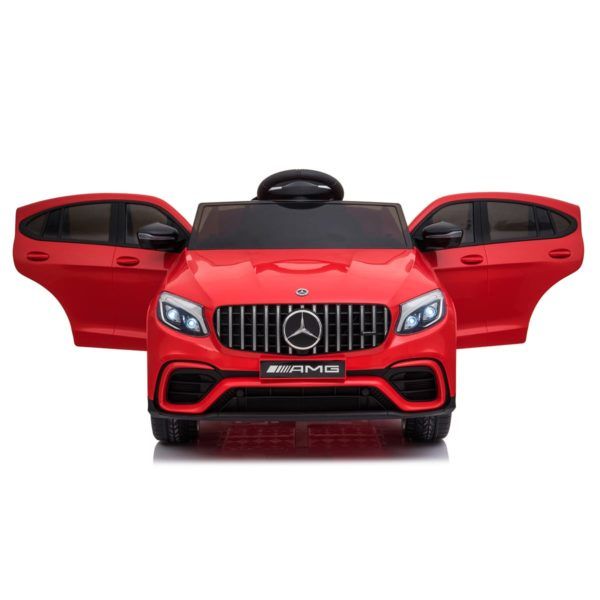 Masinuta electrica Mercedes GLC63s 70W 12V cu Scaun Tapitat #Rosu