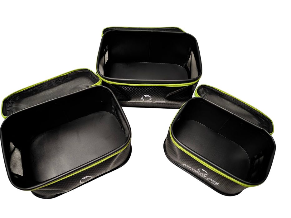 Set 3 cutii PRO FL cu capac feeder Eva