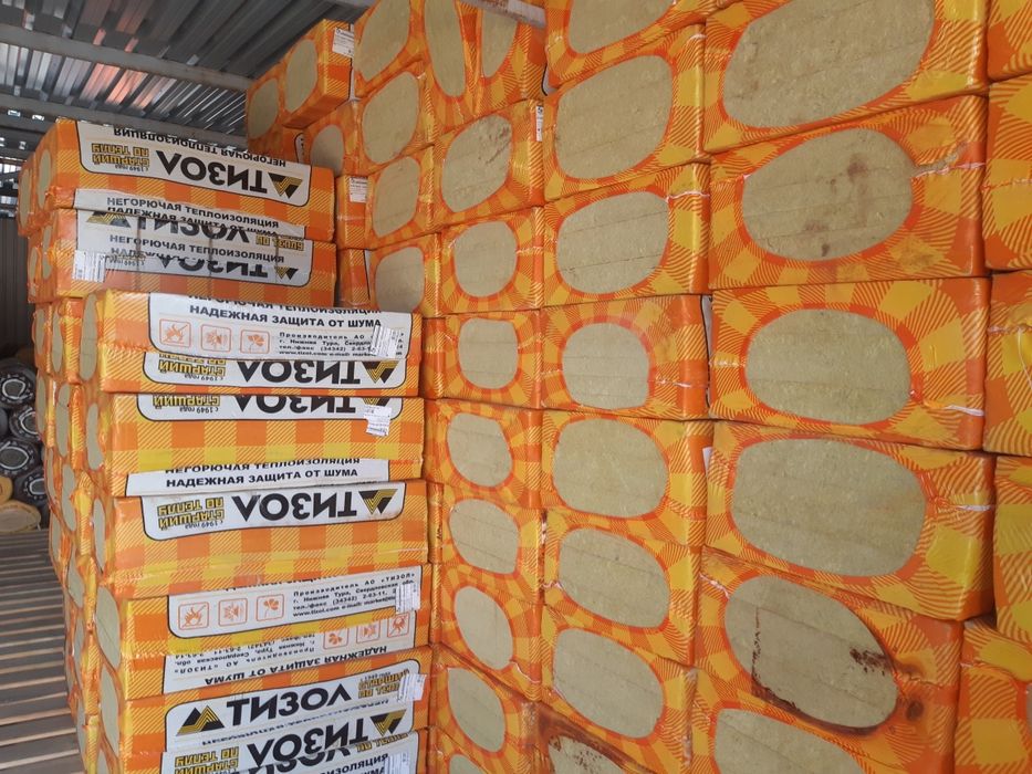 Плиты теплоизоляционные ТИЗОЛ-Фасад оптима. Каменная вата. Минплита.