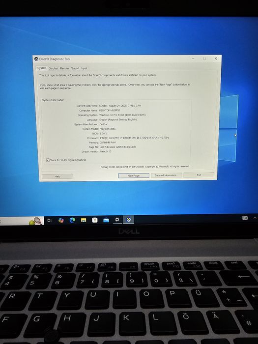 Dell Precision Workstation - i7-10850H/ 32gb Ram/ 512gb Ssd/