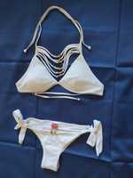 Costum de baie Sexy Elegant Yamamay Alb si Metal Auriu 2 piese