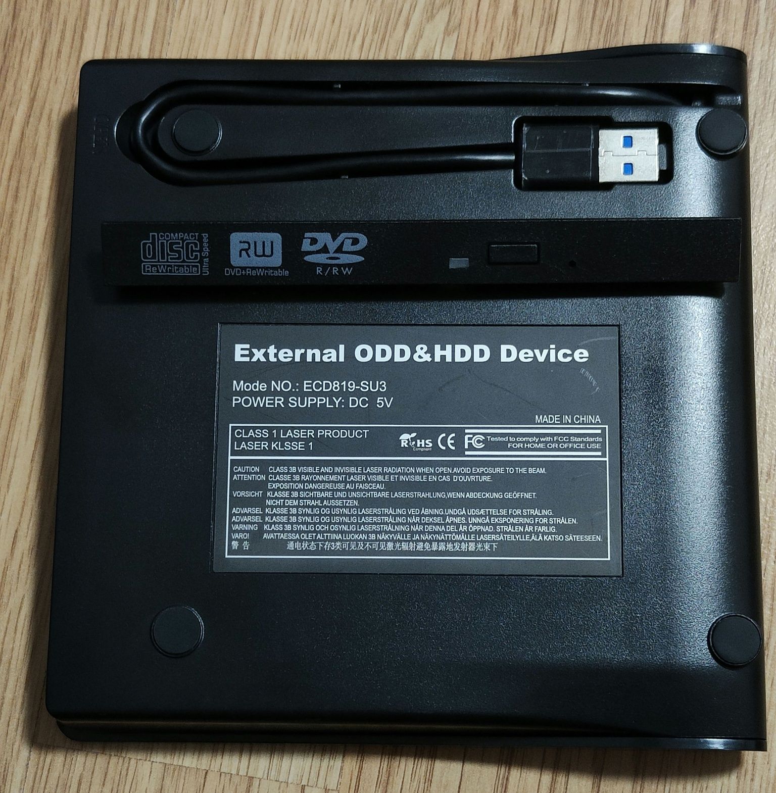 Carcasa unitate externa DVDRW laptop 9.5mm USB 3.0