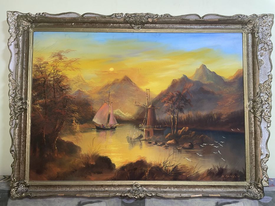 tablou pictat pe panza vechi(1970)