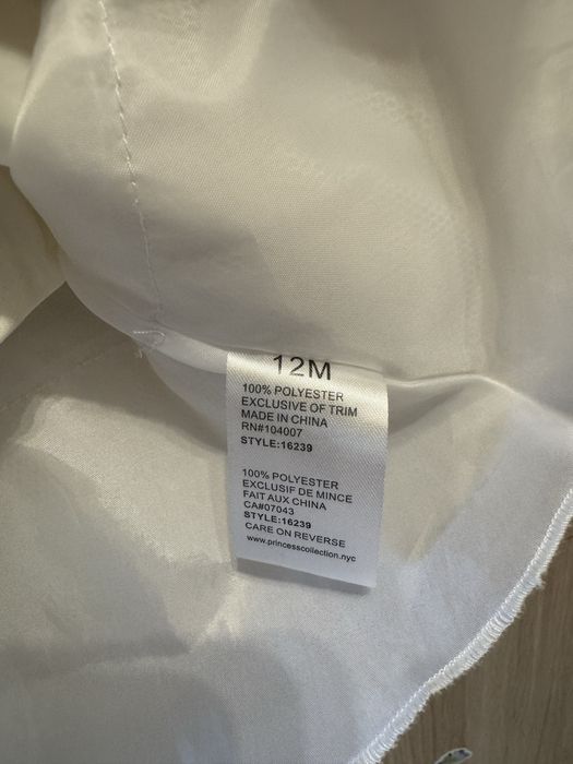 Официална бяла рокля 9-12 месеца