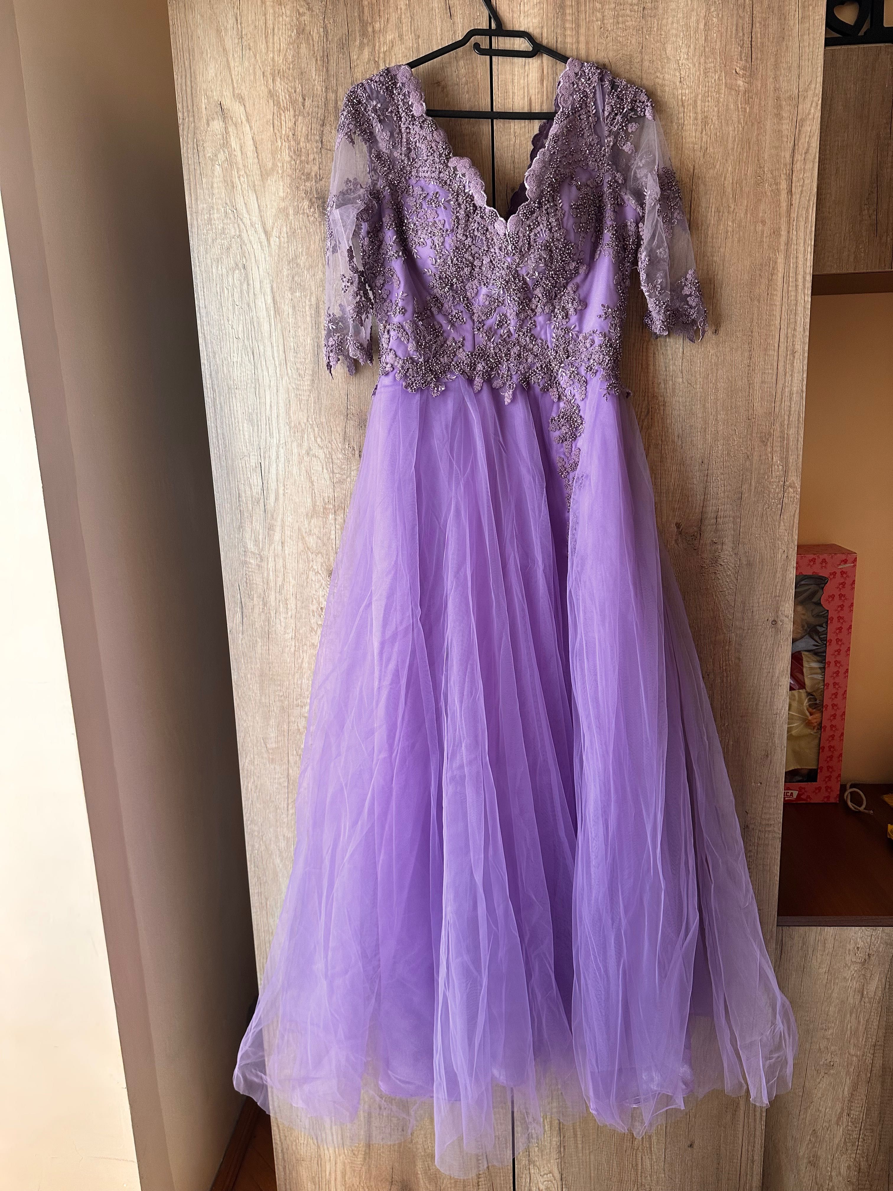 Rochie eleganta culoare lavanda