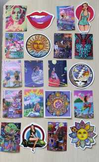 Set 20 stickere hippie retro