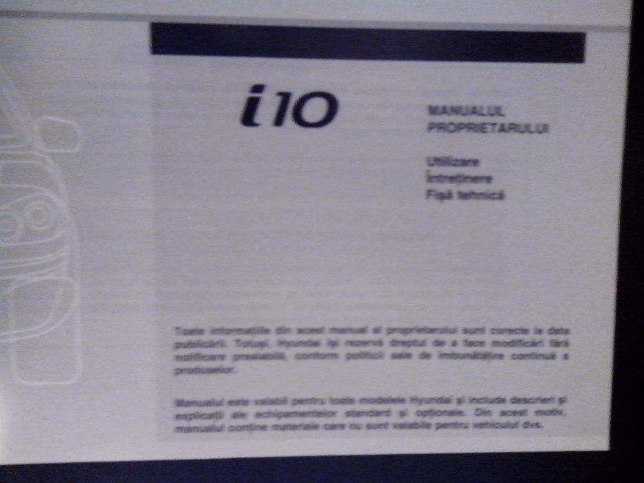 Manualul proprietarului Hyundai I10 in limba romana