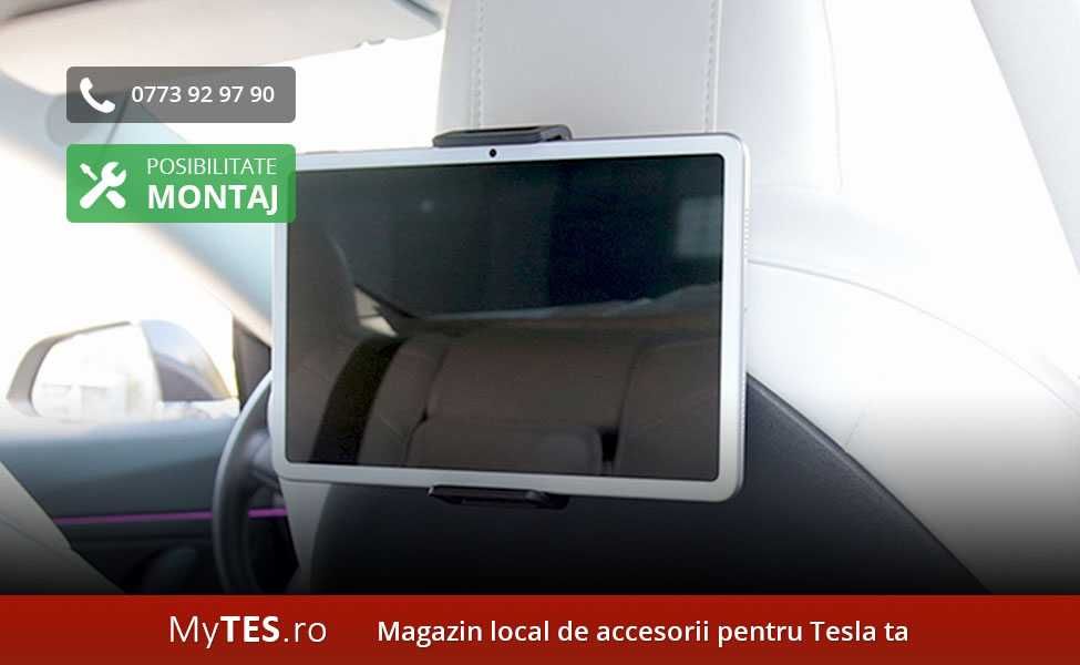 Suport pliabil telefon / tableta pt pasager bancheta - Tesla Model 3/Y
