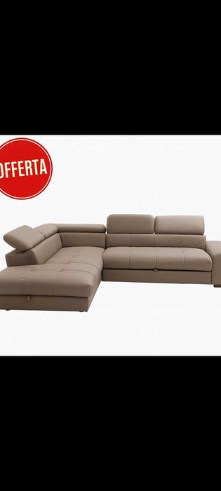 vand canapea piele bej inchis MOBEXPERT