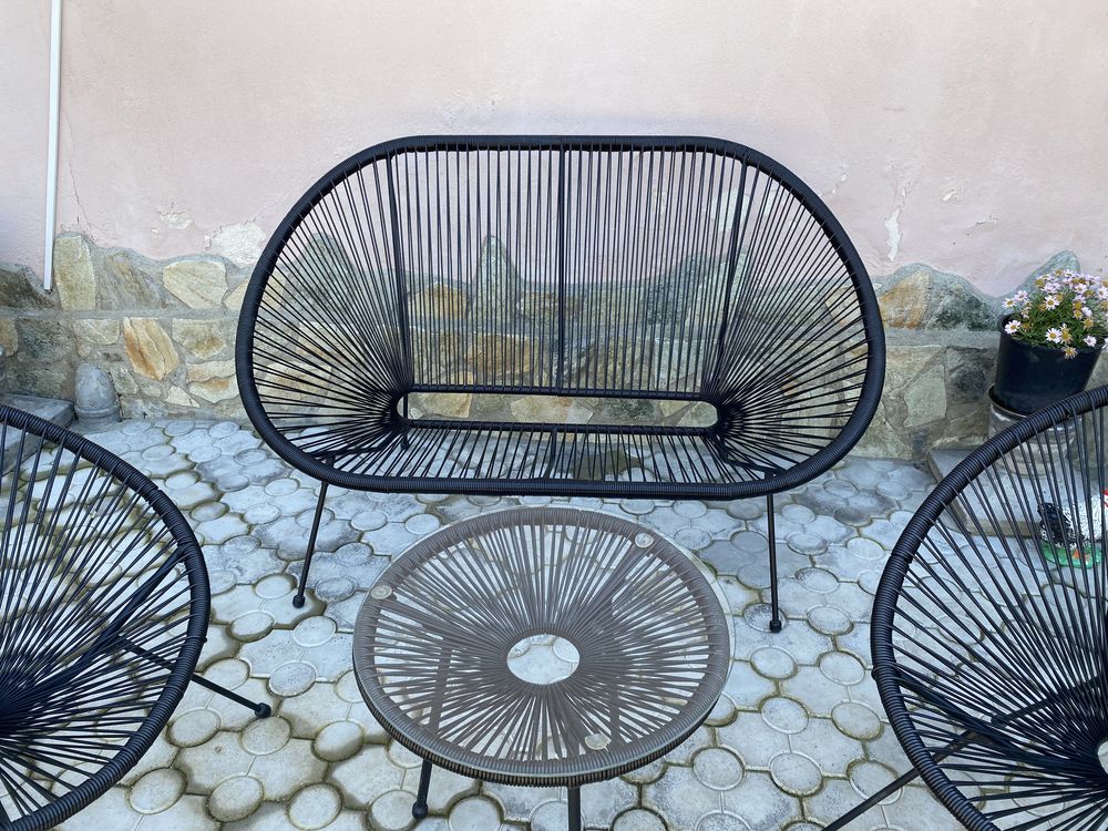 Set mobilier din ratan pentru gradina
