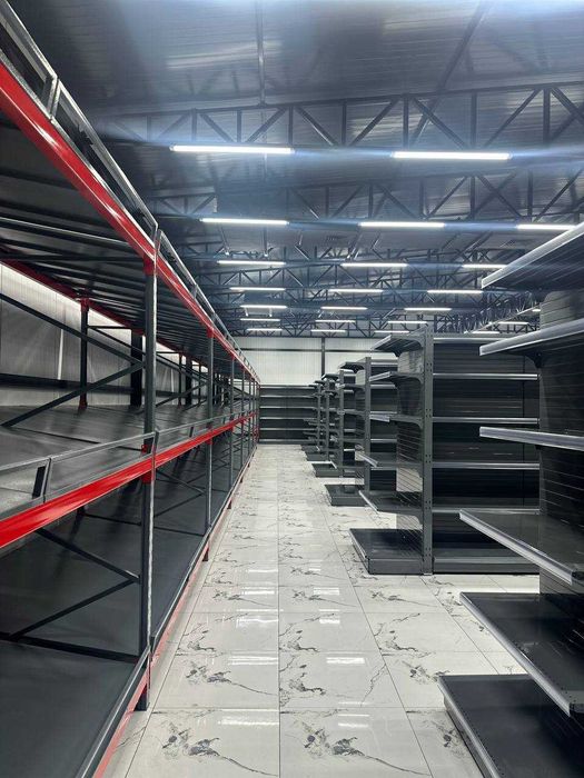 Озик овкат маркет ва доконлар учун полкалар стеллаж прилавкалар металл