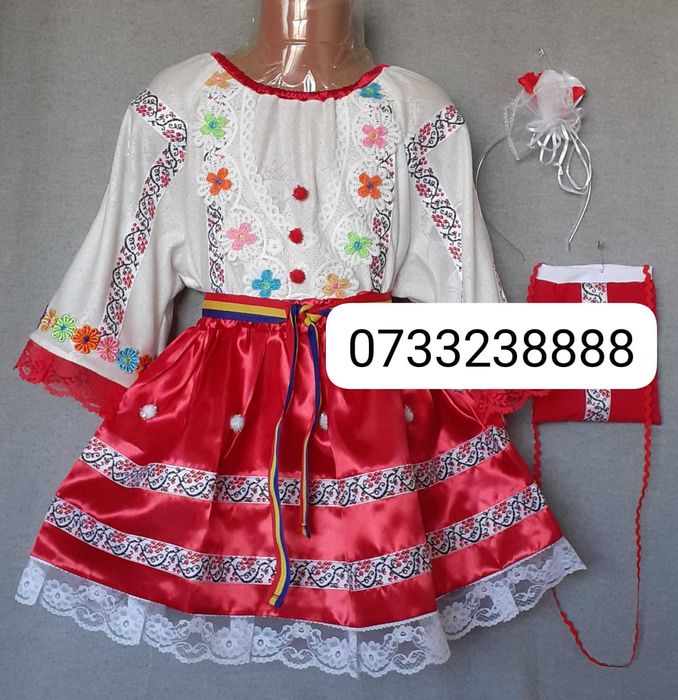 Costum popular pentru copii marimea 3 (4-5-6 ani) 235 lei