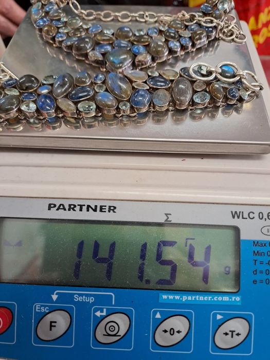 Set masiv,colier si bratara cu labradorit!!