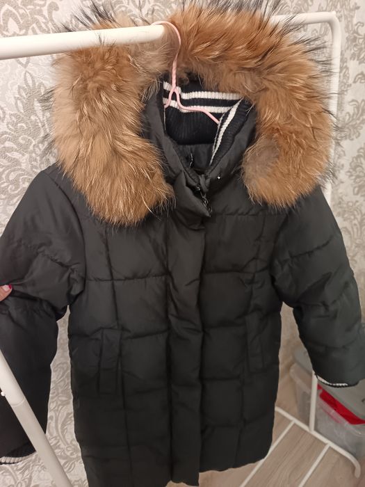 Пуховик зимний для девочки на рост 116 см