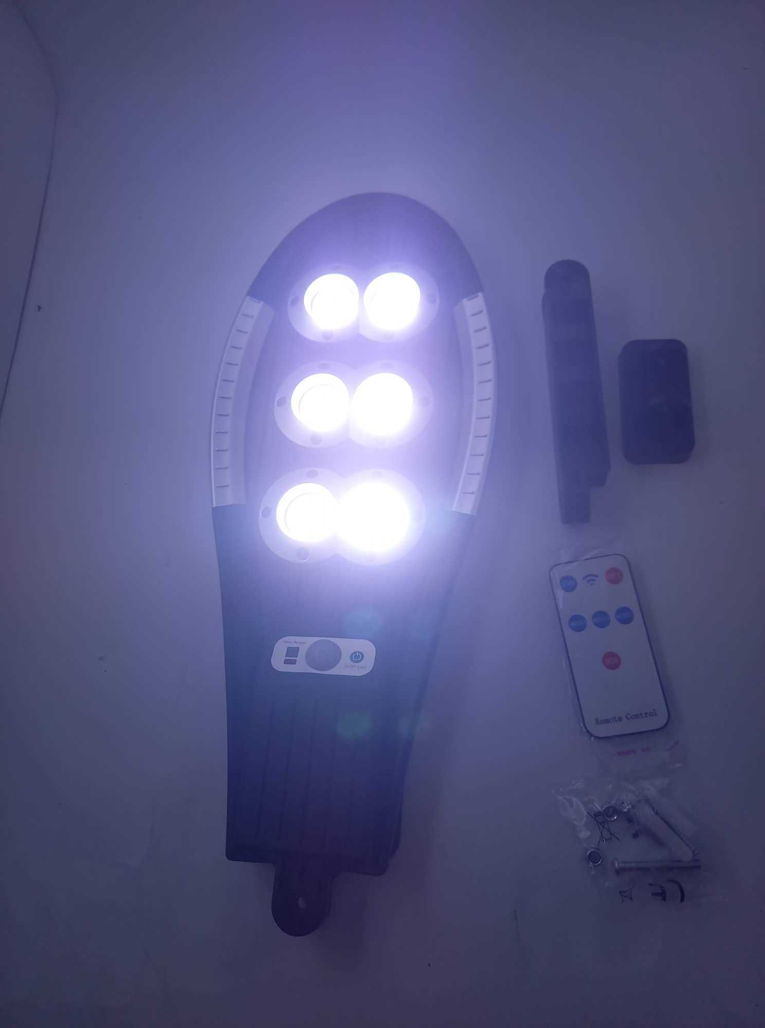 МОЩНА 2400 W соларна лампа с дистанционно и три режима на работа
