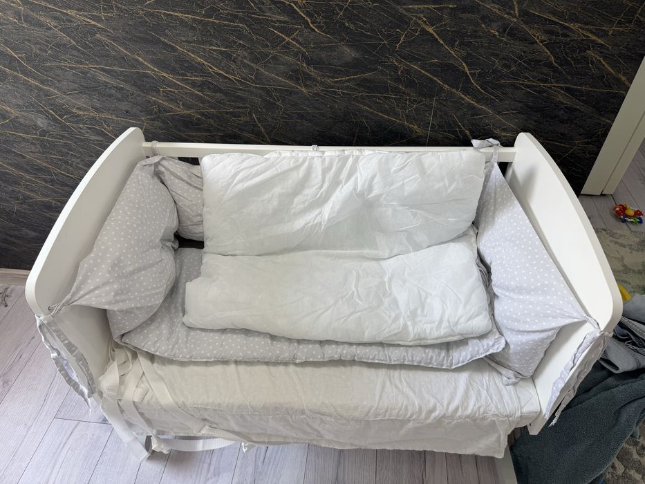 Patut co-sleeper Ninna Alb & Gri
