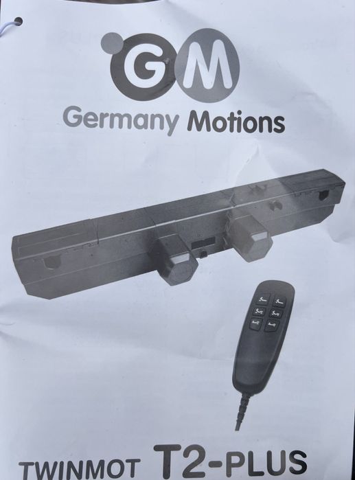 Pat Boxspring/somieră TWINMOT T2 cu motor și telecomandă