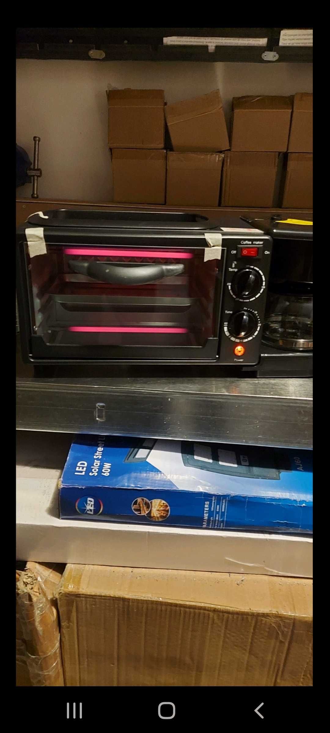 Breakfast maker, Печка, тостер и кафемашина, 3 в 1, Silver Crest