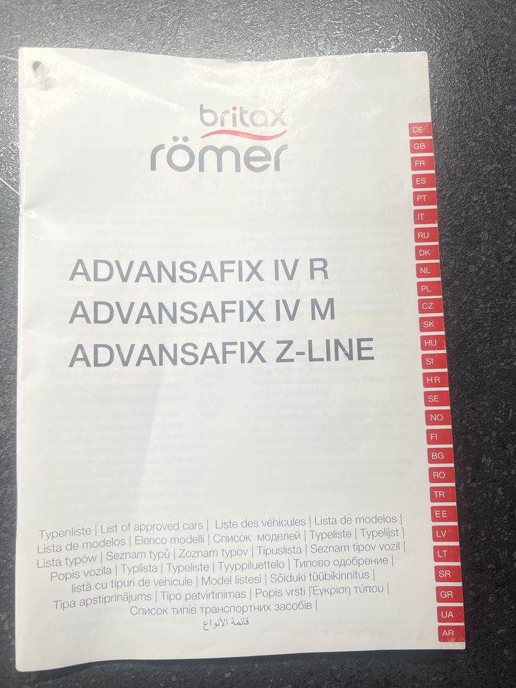 BRITAX Scaun auto Britax Advansafix IV R 9-36kg Blue Marble