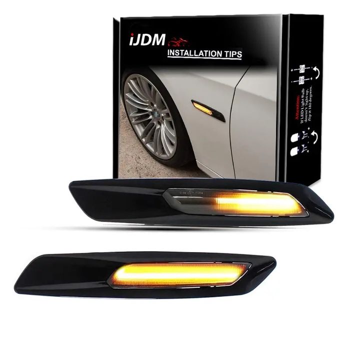 Semnalele led aripi black pianno/negru lucios bmw seria 5 f10/f11