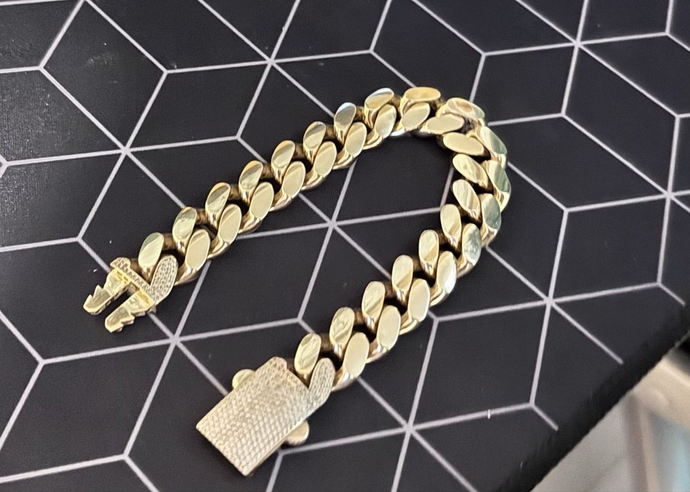 Set Lant+Bratara Tip “Cuban” Aur 14k