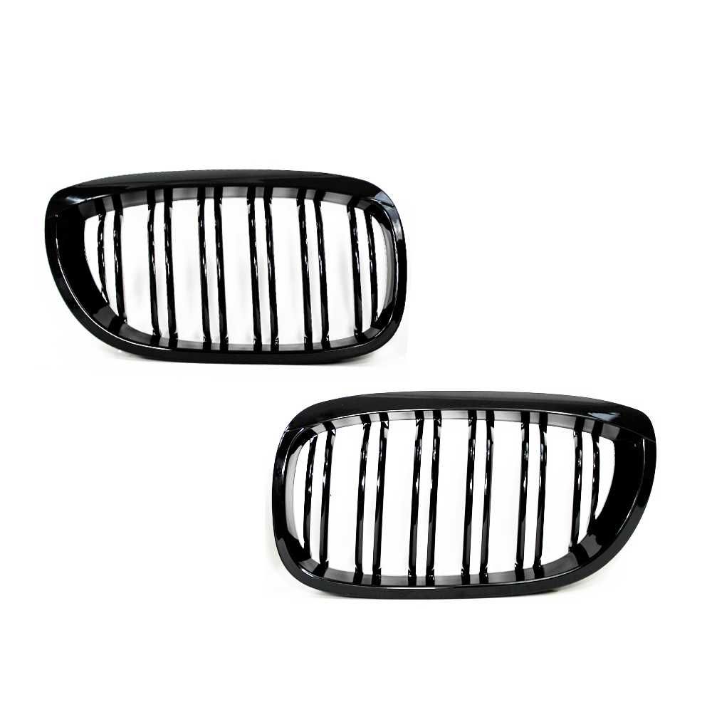 Grile duble negru lucios pentru BMW E46 2 usi 2003-2006 FL